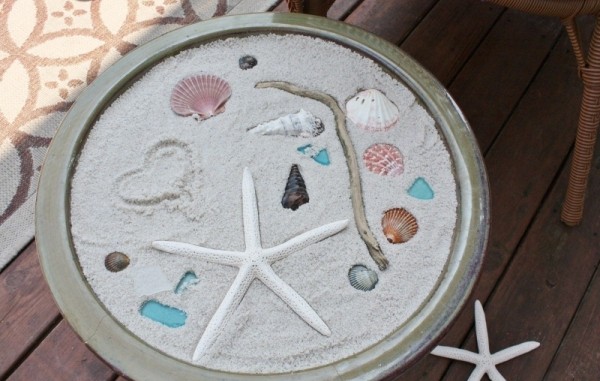 Urtepotte sidebord Konverter Diy Idea Muslingeskaller Sandglasplade