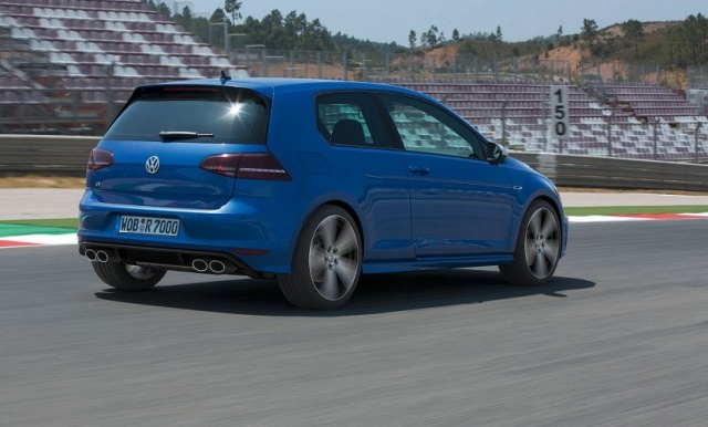 vw golf r 2013 blå bagfra