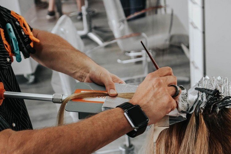 Board balayage teknik Blondt hår med højdepunkter