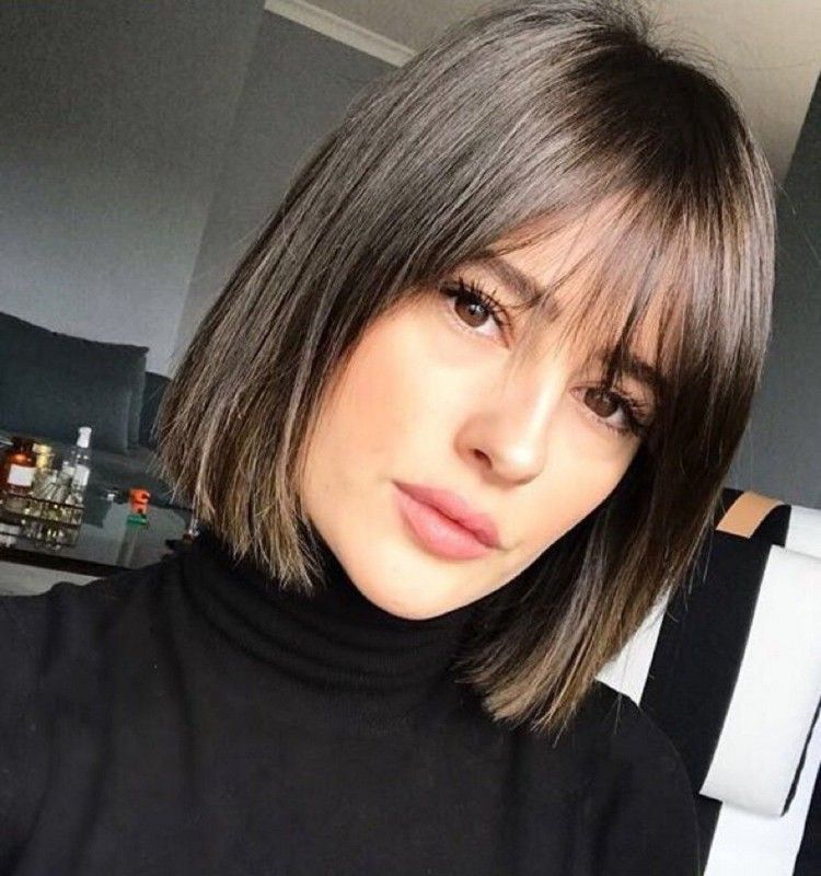 Whispy Bangs lige hår til håret
