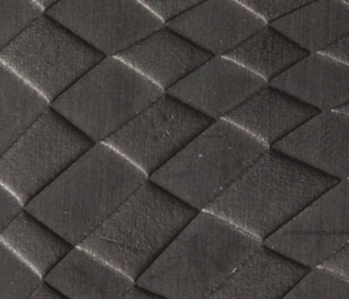 gulvbelægning i læder af alphenberg diamantmotiv