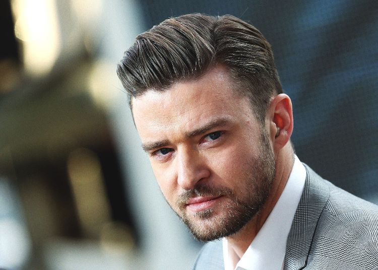 business frisurer til mænd justin timberlake tæt op skæg jakke skjorte