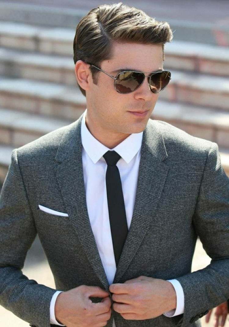 business frisurer til mænd klassisk jakkesæt sideskilning