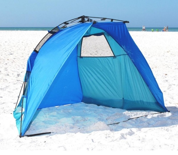 Nylon telt camping på stranden blå design
