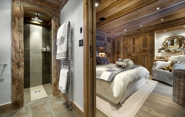 Flisebelagte værelser luksushytte Alperne