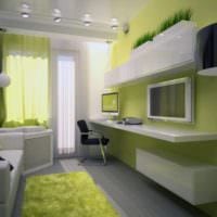 dospívající ložnice světle zelená