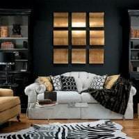 טפט שחור בעיצוב חדר השינה בסגנון צילום מינימליזם