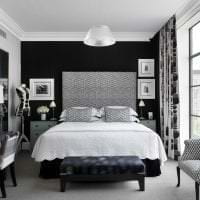 טפט שחור בעיצוב החדר בסגנון צילום עתידנות
