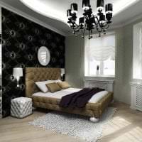 טפט שחור בתמונה בעיצוב החדר בסגנון גותי