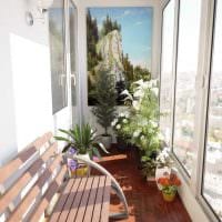 idé om en vacker inredning av ett litet balkongfoto