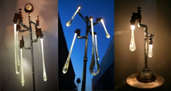 genbrugte rørformede LED lamper boligindretning moderne ideer
