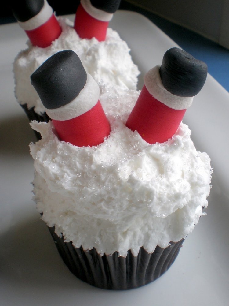 cupcakes til juleideer-snemand-ben-sne