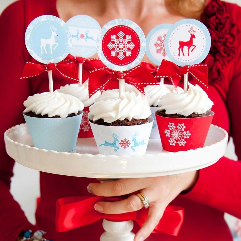 cupcakes til juleideer dekorativ etiket