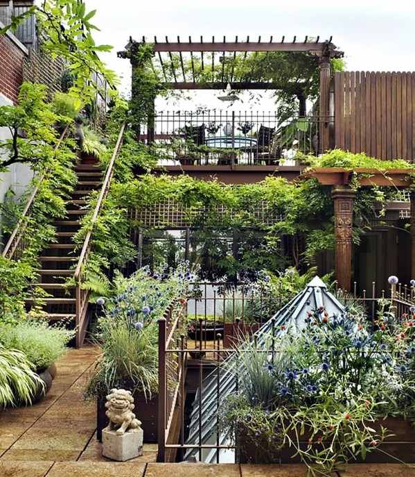 beplantet terrasse oprettet en udendørs loftslejlighed