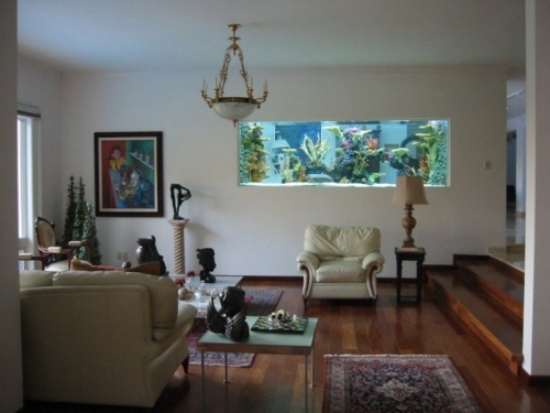 Opsæt et akvarium som et dekorativt element, rektangulær vægdekoration