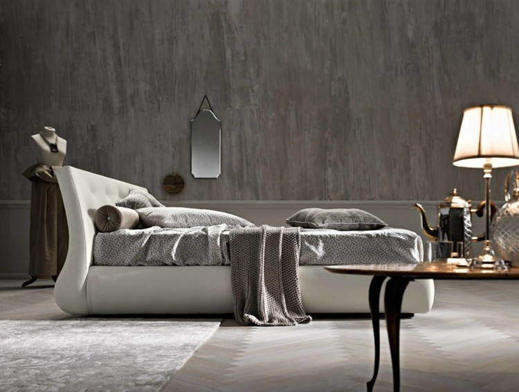 seng-soveværelse-gap-elegant-interiør-træ-bord-vintage-lampe-pot-metal