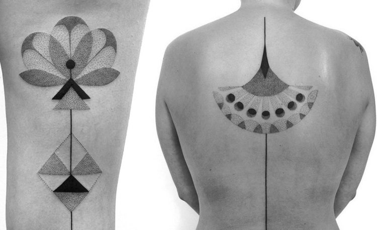 blackwork-tattoo-dotwork-grafisk-moderne-arm-tilbage-minimalistisk