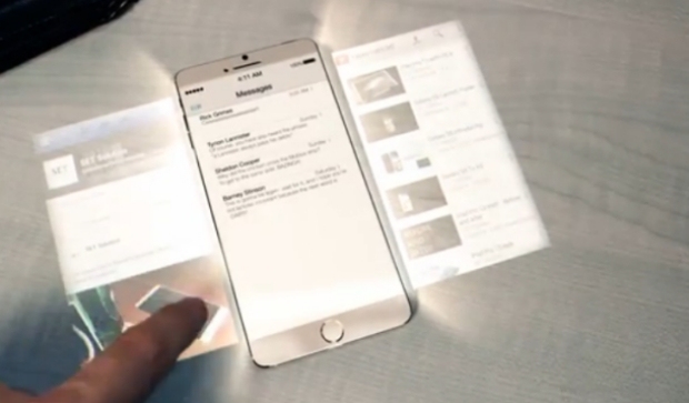 iPhone 6 med hologramprojektion Italien koncept