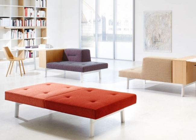 Hjemmekontormøbler design-modulære skammel-stole polstret sæde Grosch