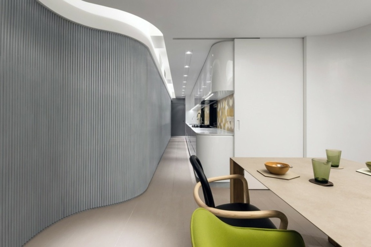 loft design belysning korridor køkken gulv beige