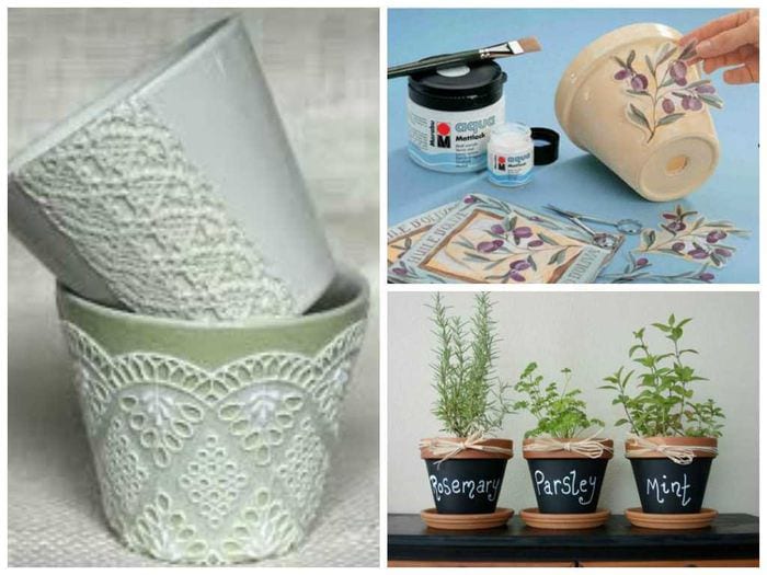 alternativ for vakker dekorasjon av potter
