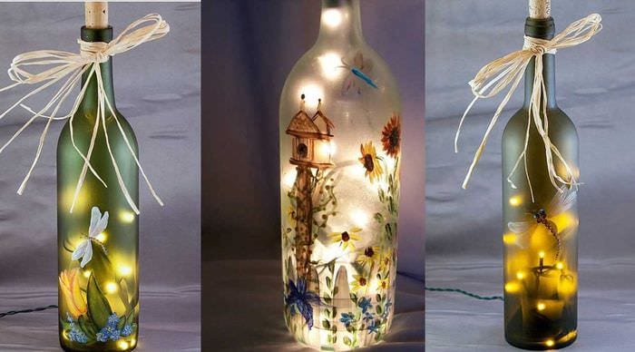 ideea sticlelor de decorare elegante cu vopsele