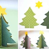 opțiunea de a crea un frumos pom de Crăciun din carton poză