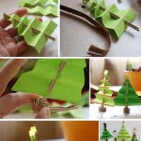 opțiunea de a crea un pom de Crăciun luminos din carton poză