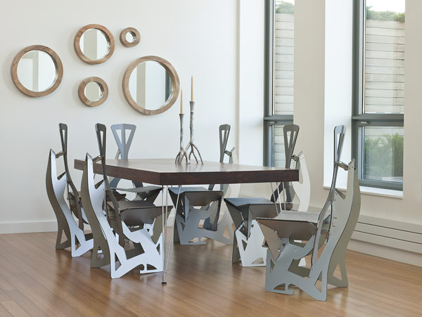 Klapstol Blad spisestuemøbler aluminium rustfrit stål