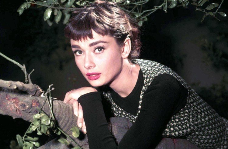 Audrey Hepburn -frisure med korte pandehår
