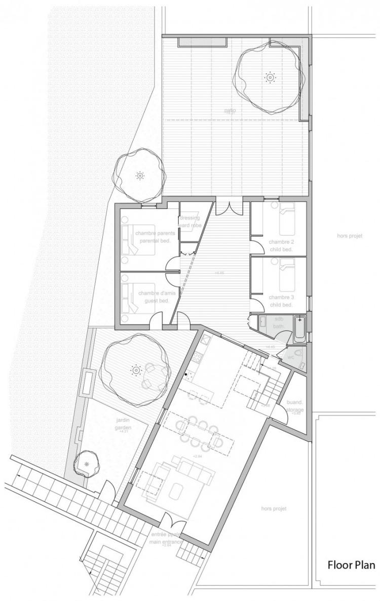 Labahou Loft House Grundplan Arkitektonisk plan