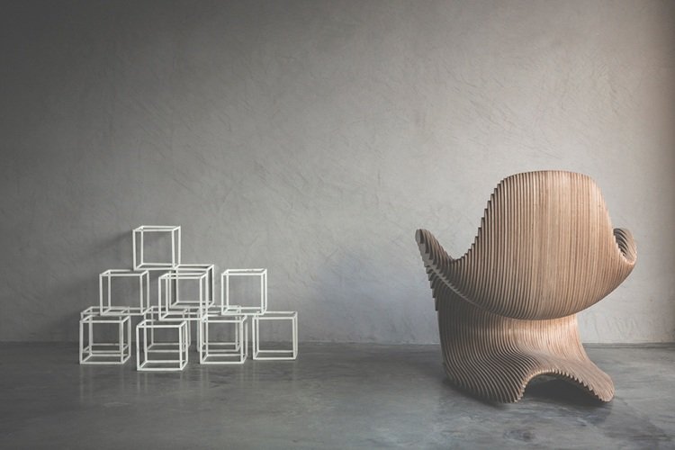 designer stol bagfra cantilever konstruktion