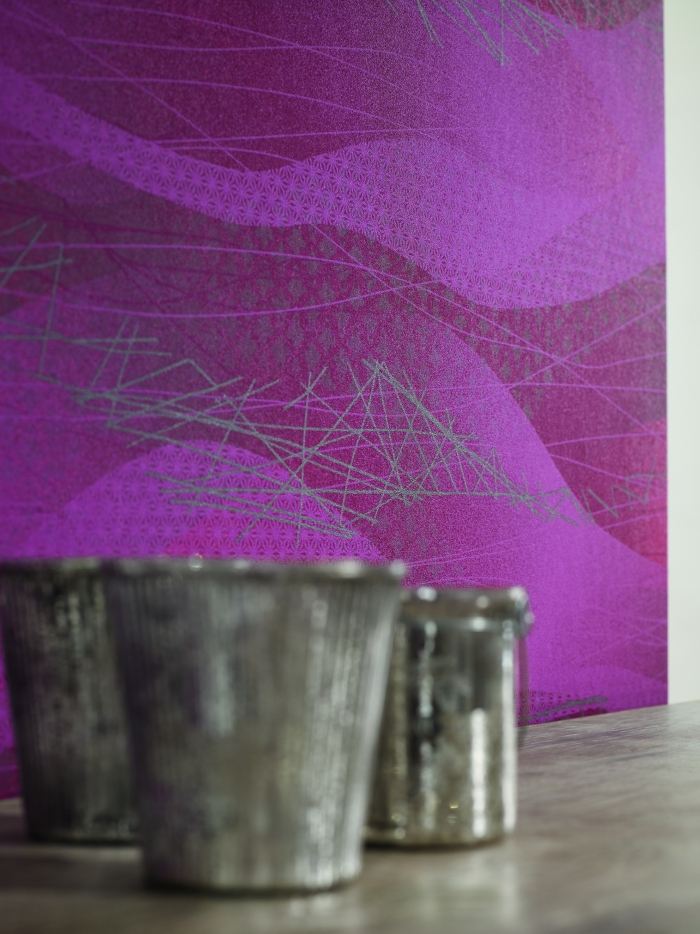 Designer-tapeter-von-Marburg-bølge-mønster-violet-grafit-doodle