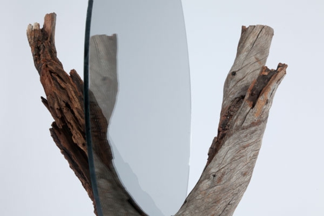 Kunstværk-træ-glas-belagt-designermøbler