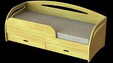 Дървено светло детско легло трансформатор с чекмеджета