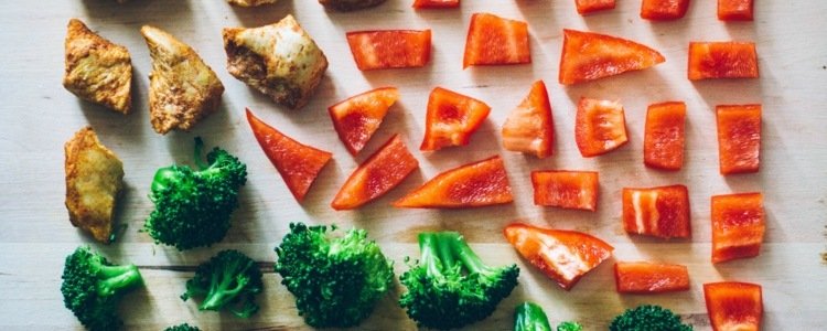blodgruppe kost grøntsager-broccoli-paprika-kød-kylling
