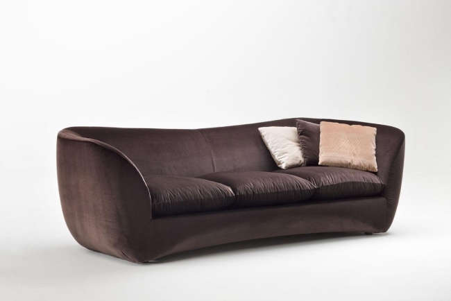 mørkebrunt sofa sæde design af borbonese casa