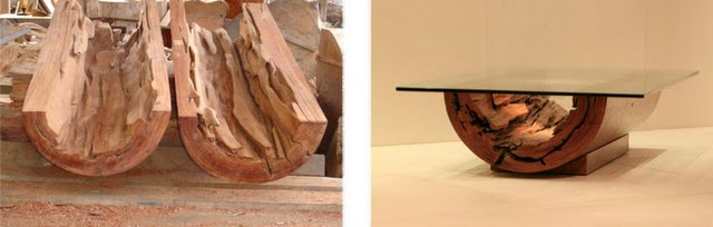Massivt træ sofabord rotsen fremstillingsproces