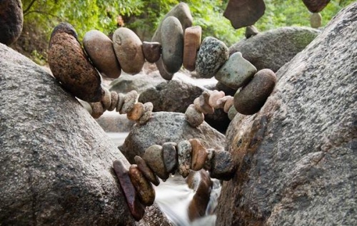 forskellige former land art art af michael grab