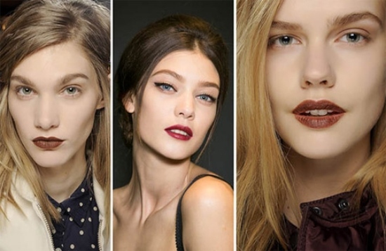 Makeup-tendenser Mørkerøde læber-Make-up-trends 2013-2014