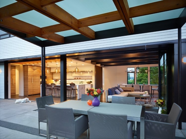 moderne-terrasse tagdækning-træ-konstruktion-multi-skin plader