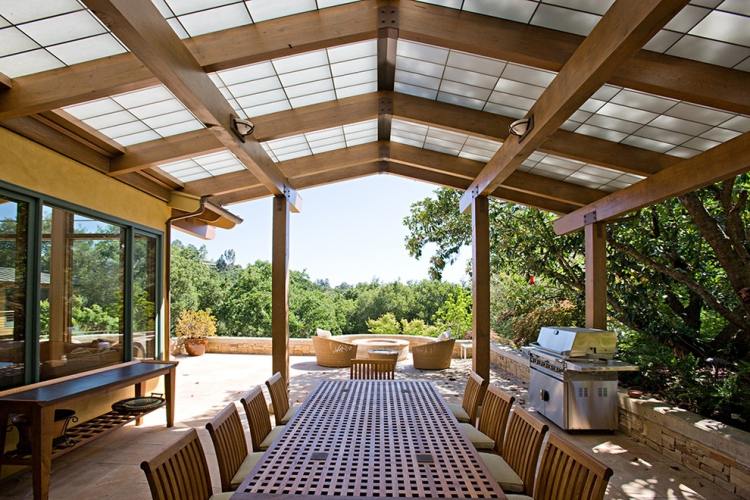 moderne-terrasse tagdækning-udendørs-køkken-have-design