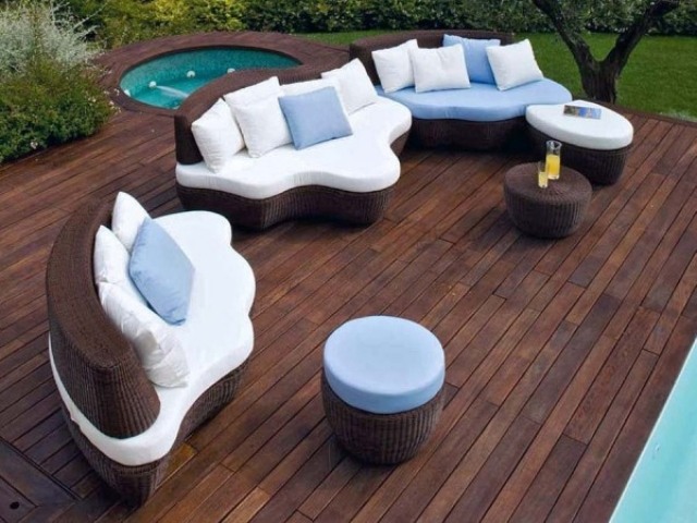 Design møbler moderne former pool terrasse have