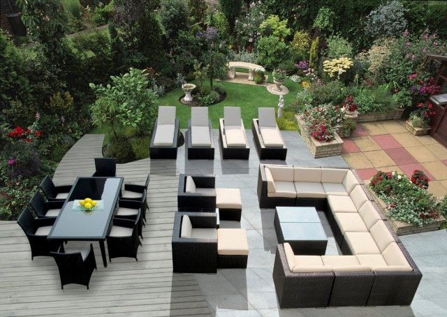 Designideer-udendørs område-sofasæt-spisebordsstole
