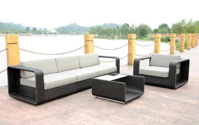 moderne havemøbler design lænestol sofabord rattan