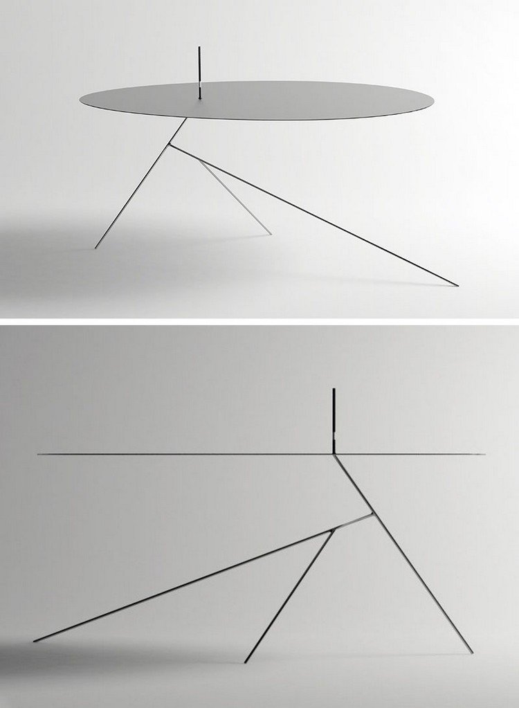 sofabord minimalistisk design moderne glas metal