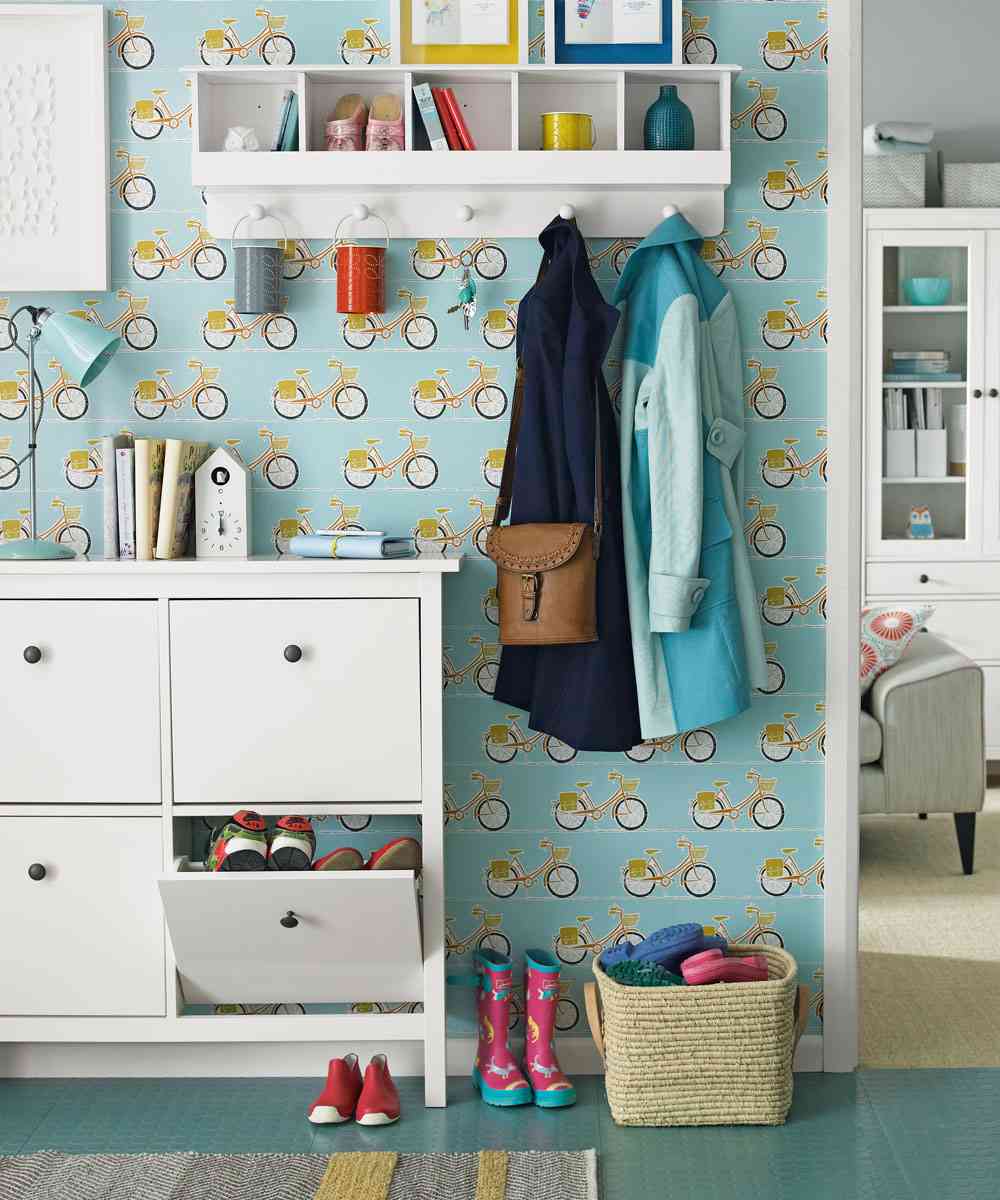 Garderobe børneværelse DIY skoholder bygge selv instruktioner