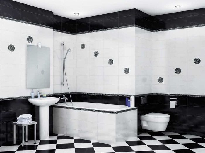 Idee eines hellen Stils eines weißen Badezimmers