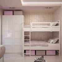 myšlienka jasného dizajnu miestnosti pre dievča s rozlohou 12 metrov štvorcových