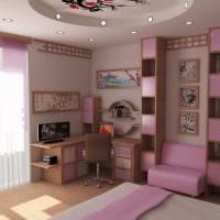 a lány szobájának gyönyörű stílusának ötlete 12 négyzetméteres fényképhez